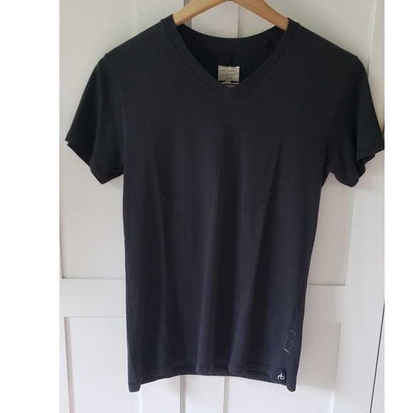 Rag Bone T Shirt Womens XS Black New York V Neck Tee Short Sleeve Minimalist Top - Picture 1 of 7